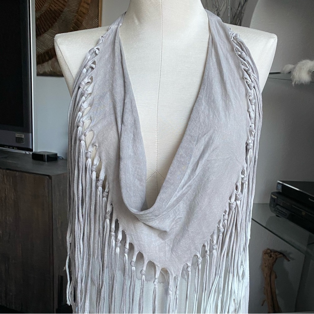 Vintage All Saints Navajo Tie Dye Fringe Western Dress hippie boho free people - Picture 6 of 8